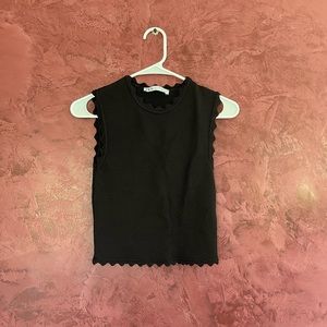Zara Girls Black Sleeveless Top (New)